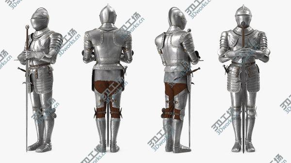 images/goods_img/20210312/Medieval Knight Plate Armor standing with Zweihander 3D model/2.jpg